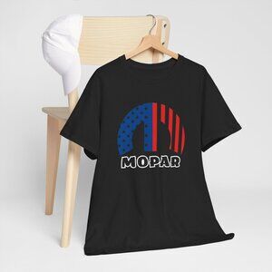 Mopar American Flag Logo Unisex Cotton T-Shirt